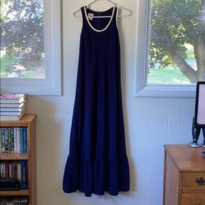 Vintage 70s Maxi Peasant Tank Dress XS